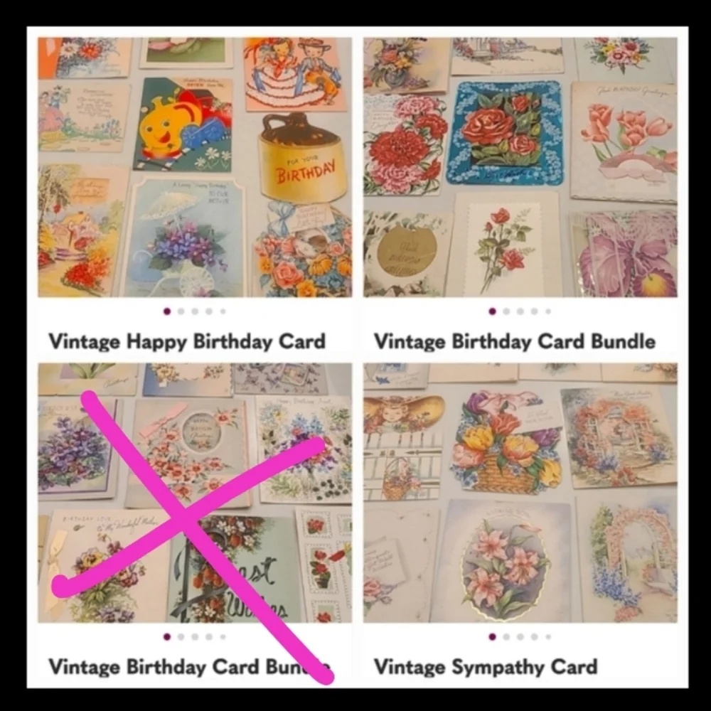 Vintage Birthday Card Bundle